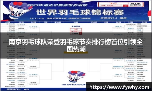 南京羽毛球队荣登羽毛球节奏排行榜首位引领全国热潮